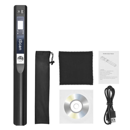 iScan Portable Handheld Pen Scanner - Lightweight Document, Receipt & Image Scanner (Black)