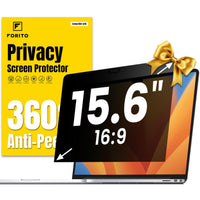 FORITO 15.6‑Inch Laptop Privacy Screen Protector - 360° Anti‑Peep & Anti‑Glare Shield (16:9)