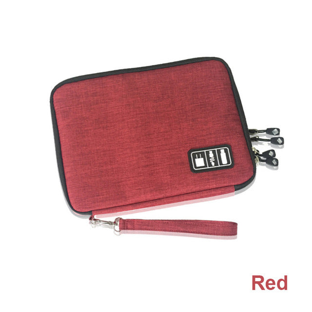 Dual‑Layer Travel Storage Case Cable Organizer Bag for Electronics & Accessories