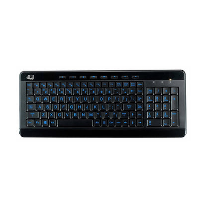 Adesso AKB-120EB Compact Backlit Multimedia Keyboard with Num Pad