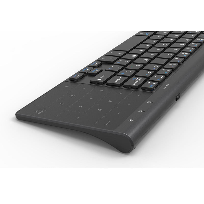 Wireless Mini Keyboard with Dual-Purpose Touchpad (10-Key & Mouse) Set — 59‑Key Ultra‑Thin Portable Design (Grey)