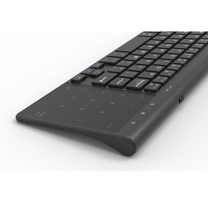 Wireless Mini Keyboard with Dual-Purpose Touchpad (10-Key & Mouse) Set — 59‑Key Ultra‑Thin Portable Design (Grey)