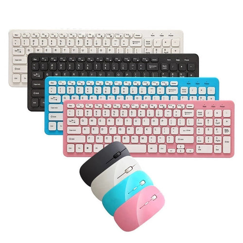 Modern Crater‑Key Low‑Noise 2.4G Wireless Keyboard + Mouse Combo Set
