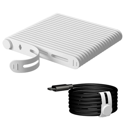 Reusable Silicone Cable Ties – 20‑Pack (White)