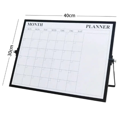 DualScribe Two‑Sided Magnetic Desktop Calendar & Whiteboard