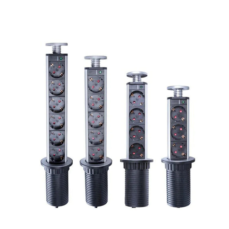 Recessed Desk Power Grommet - Pop‑Up Power Socket with USB Charger
