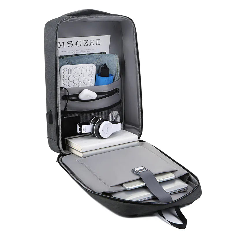 Professional Hard‑Shell Anti‑Theft Laptop Backpack with USB Port (20L–35L)