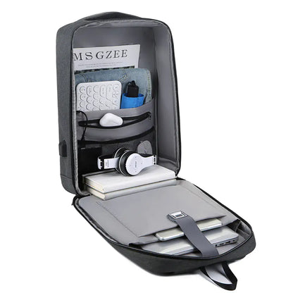 Professional Hard‑Shell Anti‑Theft Laptop Backpack with USB Port (20L–35L)
