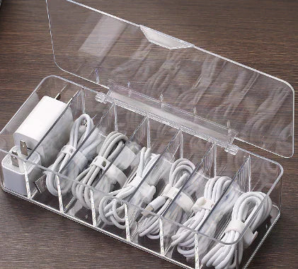 Dust‑Proof Storage Organizer Box with Partitions