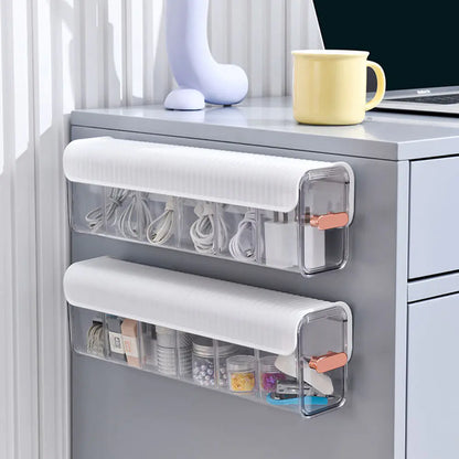 Wall‑Mounted Partitioned Storage Holder for Office & Home