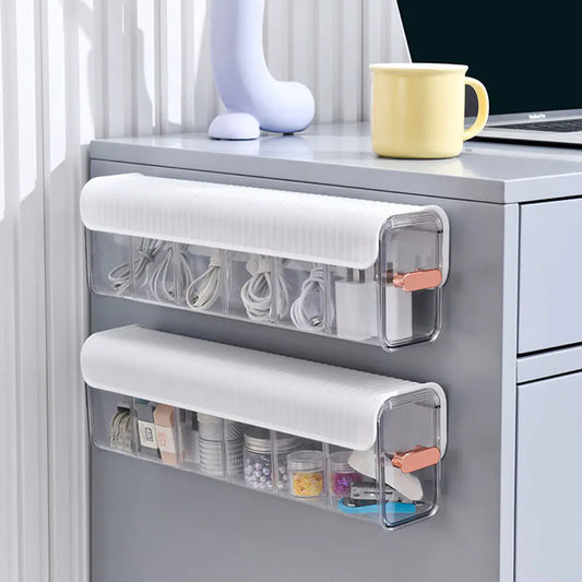 Wall‑Mounted Partitioned Storage Holder for Office & Home