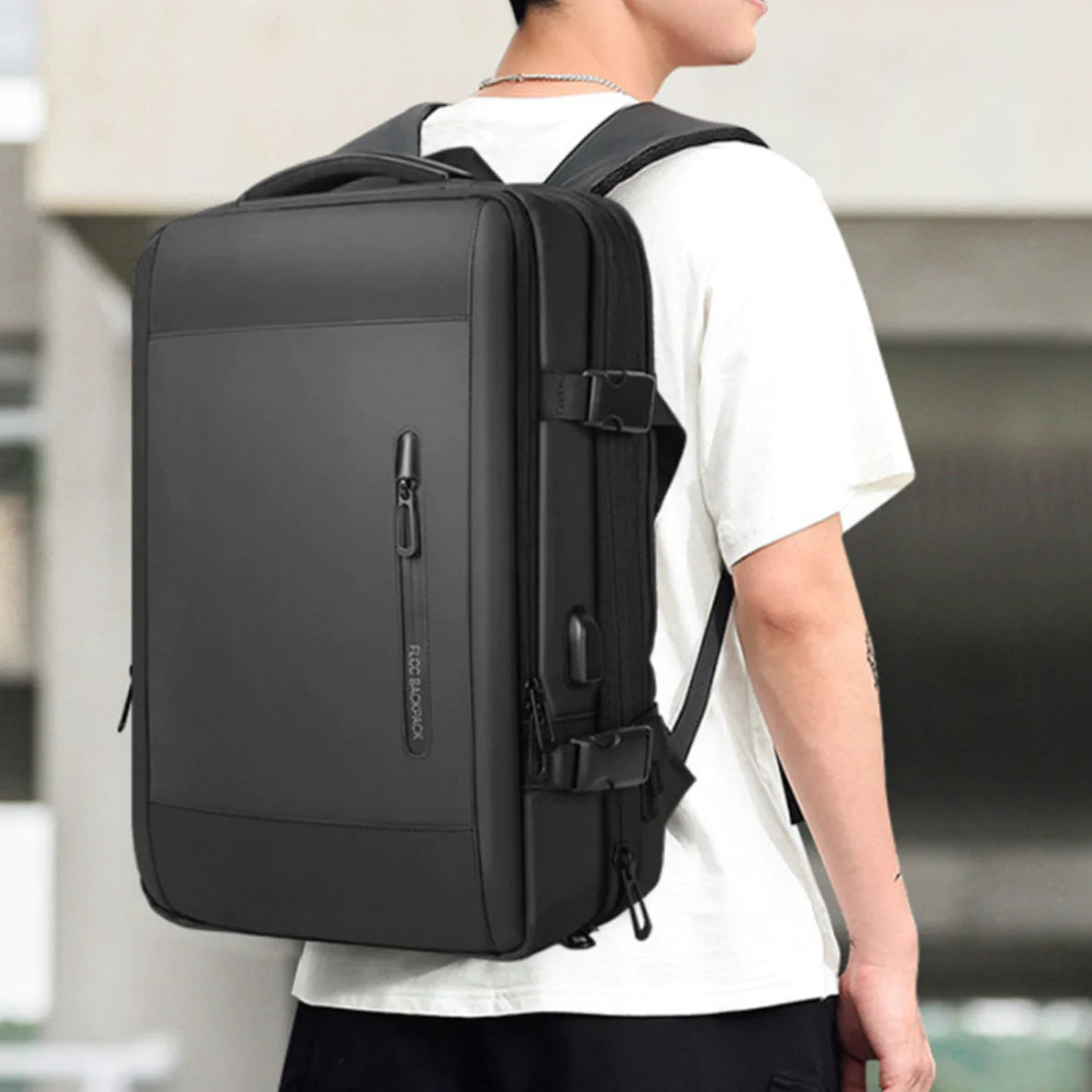 FLCC Expandable Waterproof Laptop Backpack