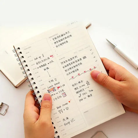 Daily Planner & Notebook (5" x 7")