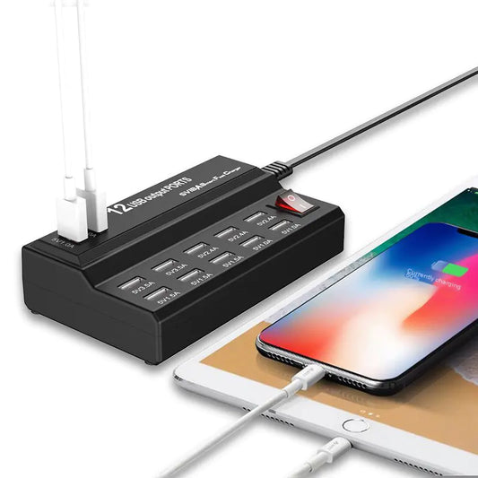 Multi-Port Charging Dock for Common Areas, Conference Rooms, & Student Dorms