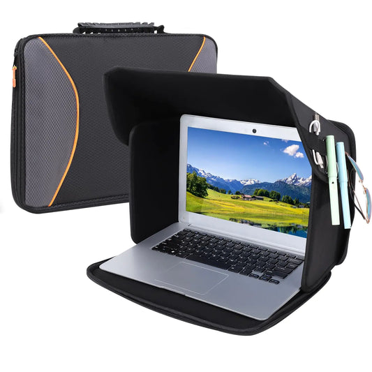 Laptop Sun Shade – Foldable Glare Shield & Privacy Hood for 15"–16" Laptops