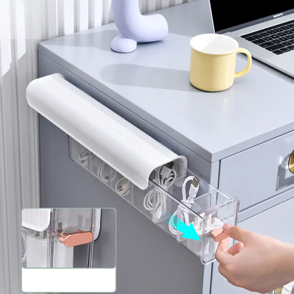 Wall‑Mounted Partitioned Storage Holder for Office & Home