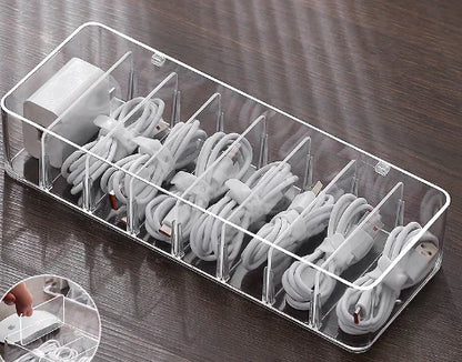 Dust‑Proof Storage Organizer Box with Partitions