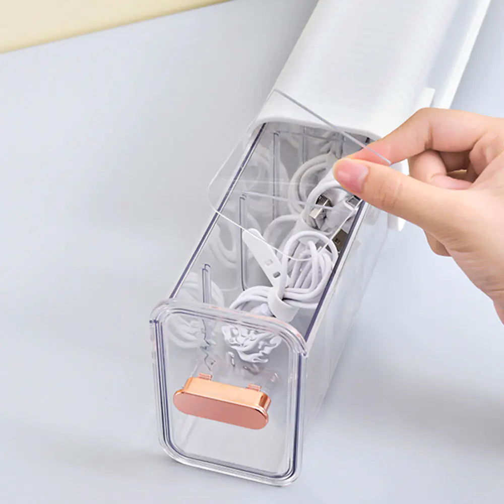 Wall‑Mounted Partitioned Storage Holder for Office & Home