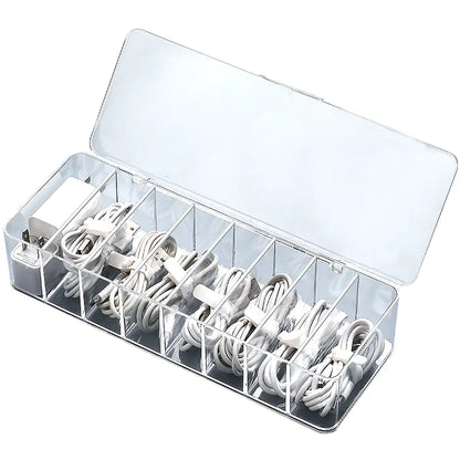 Dust‑Proof Storage Organizer Box with Partitions